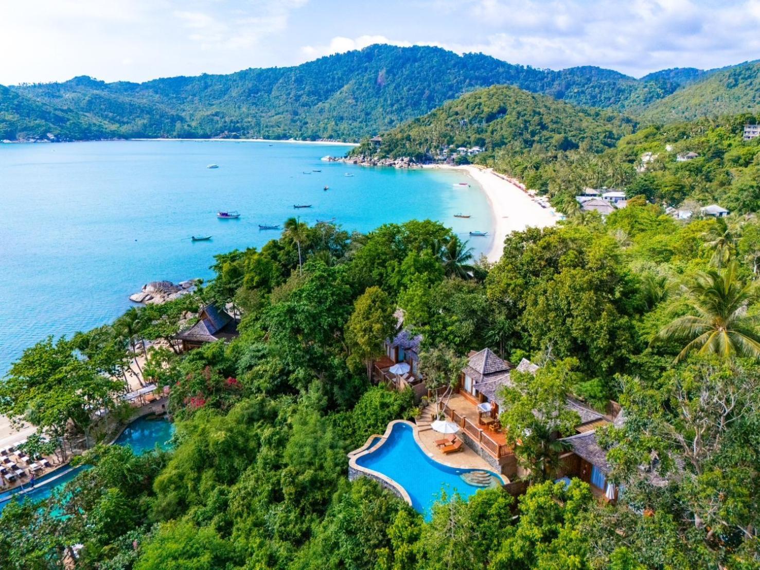 Santhiya Koh Phangan Resort And Spa 外观 照片 Aerial view of the resort